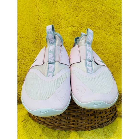 Nike Flex Runner GS Gym Shoe Pink/Metallic Silver Size 7Y Girls - Womens 8 Run - Picture 6 of 7